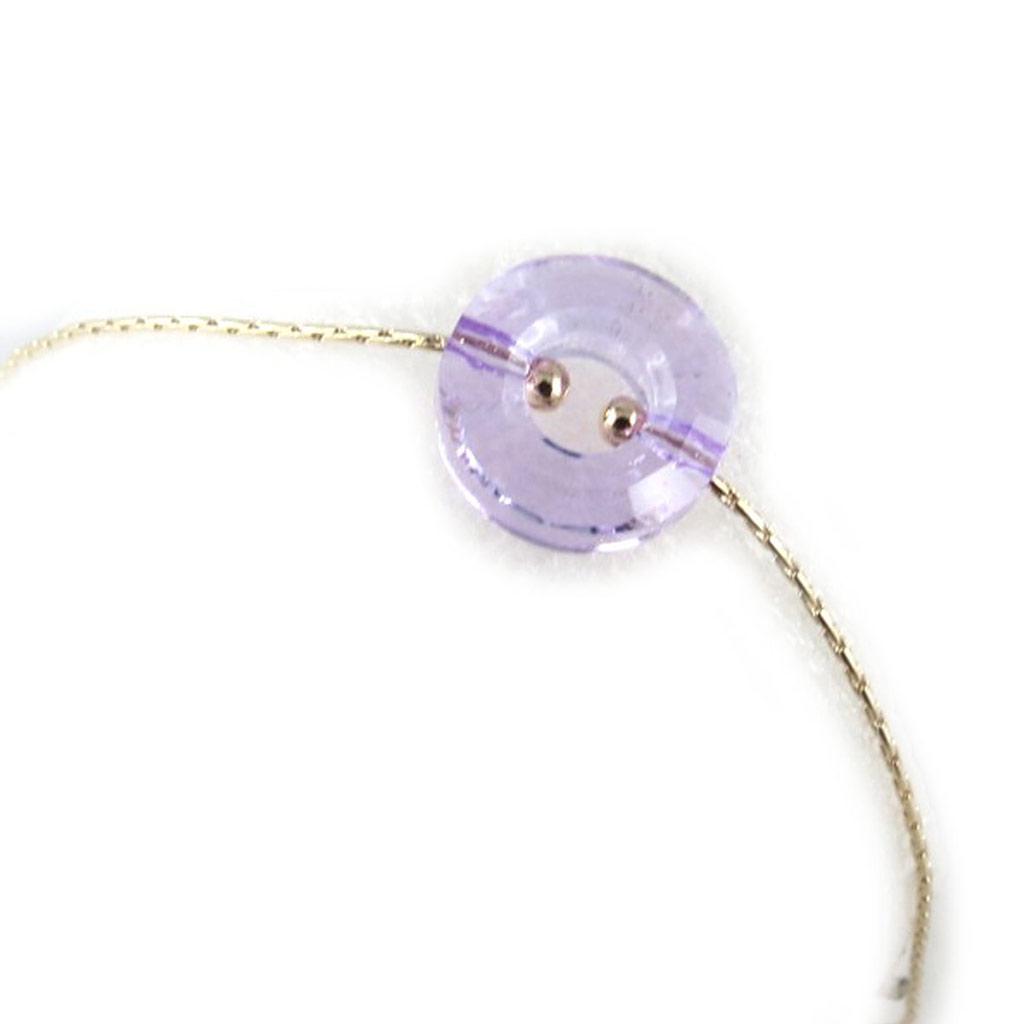 Les Trésors De Lily [K9651] — Позолоченный браслет «Sissi» фиолетового цвета — 13 мм