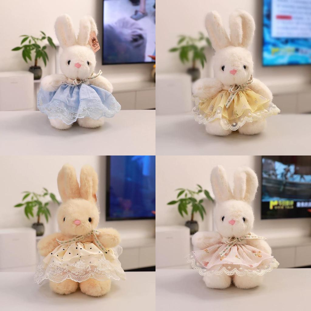 Plush Bunny Toy With Floral Dress For Girls And Kids Birthday Gift