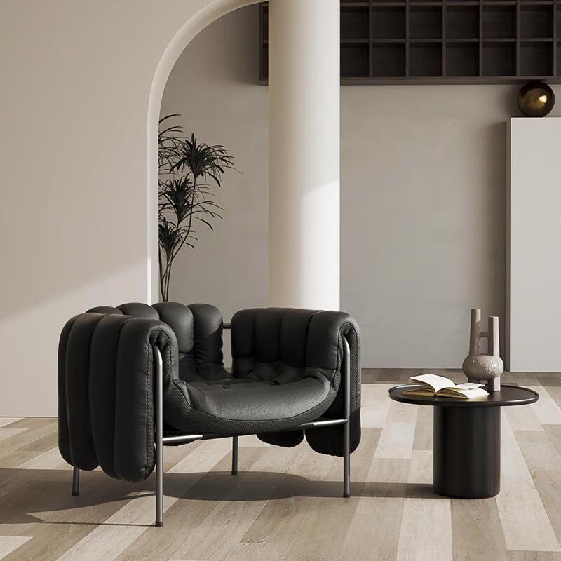 WEZHO French Style Minimalist Puff Armchair