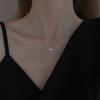 S925 Lovely Sterling Silver Necklace Light Luxury Minority Design Women's High-Grade Clavicle Chain Summer