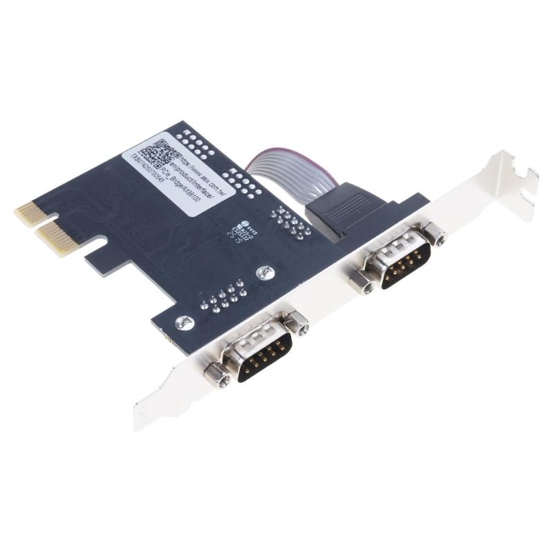 Двухпортовая последовательная адаптерная карта PCI-Express RS232 COM-порт Совместимость с несколькими операционными системами