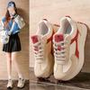 Женские повседневные туфли для папы, кроссовки на толстой платформе, удобные кроссовки для ходьбы со шнуровкой, нескользящие теннисные кроссовки, дышащие спортивные кроссовки для женщин