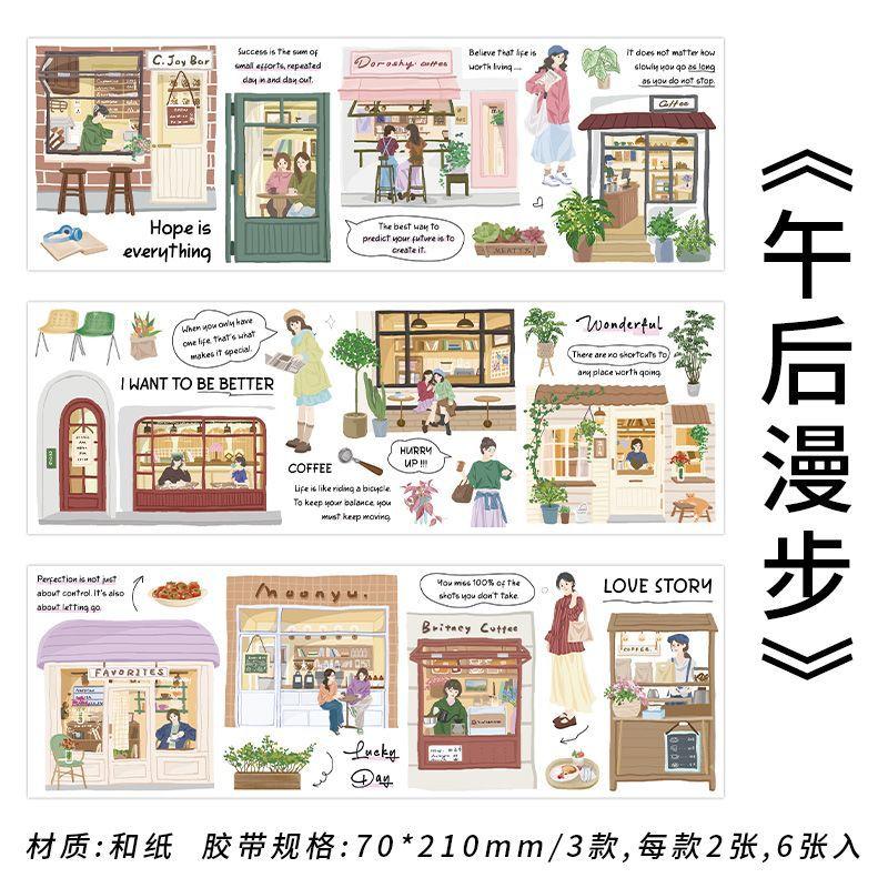 6pcs Kawaii Stationery Stickers Walking in love DIY Craft Scrapbooking Album Junk Journal Happy Planner Diary Stickers