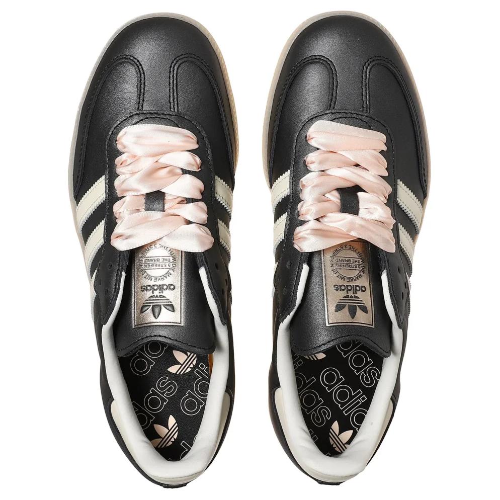 adidas Samba Black Wonder Quartz Ribbon Laces женские кроссовки Core-Black Off-White IH8047
