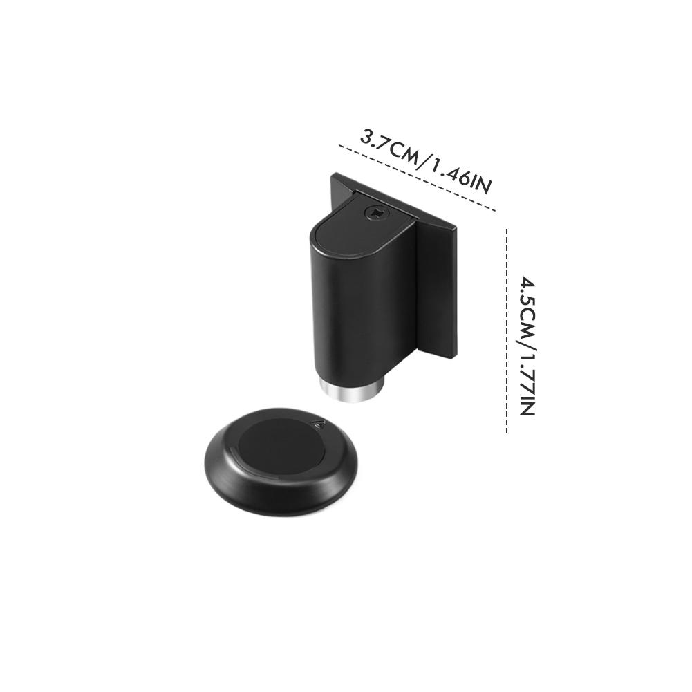 1Pc Heavy Duty Magnetic Door Stopper Stainless Steel Doorstop Black Without Punching Door Suction Door Holder Door Hardware