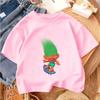 Summer Casual Boys Girls Tee Trolls Kawaii Design Kids Street Style Fashion 3-14 Age
