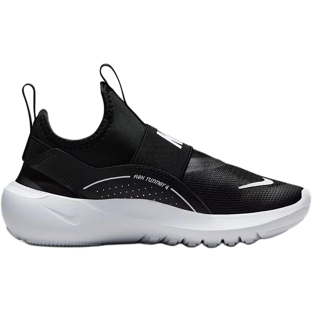 Nike Flex Runner 4 Износостойкие Износостойкие Низкие Детские Беговые Кроссовки Черный Белый IF2894-002