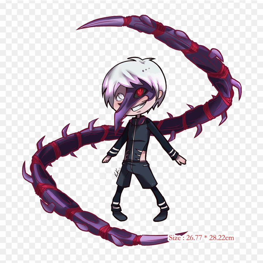 Cartoon Tokyo Ghoul Chibi Iron On Patches For Clothing Applique Stickers On Clothes Heat-Sensitive Custom Patch