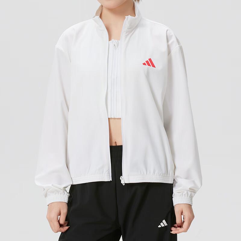 adidas Ветрозащитная тканая куртка для бега с воротником-стойкой Женская куртка KH0178