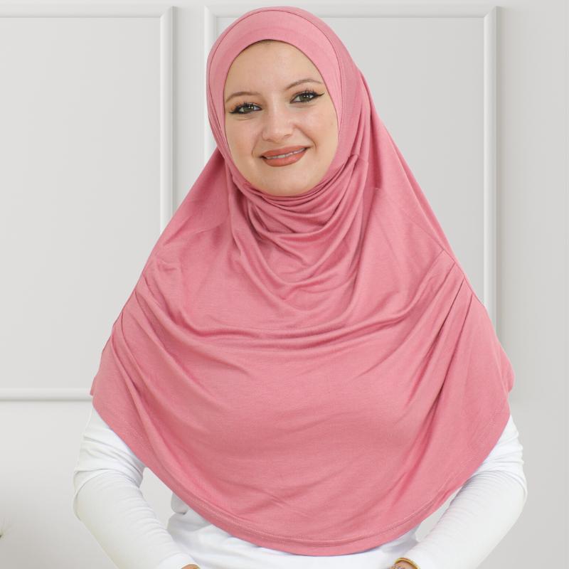 Готовый к ношению хиджаб для женщин, мгновенный тюрбан, мягкий мусульманский шарф для молитвы, длинные хиджабы, исламская одежда, трикотажная абайя