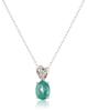 May Birthstone Emerald Necklace In 10K White Gold (0452-2047-0019-0000)