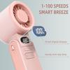 Handheld Fan, Portable Mini Fan with 15H Battery Life, 5 Speeds Led Display Quiet Personal Fans, Rechargeable Small Desk Fan with USB-C, Folding Pocke