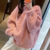 Autumn and Winter Pink Base Pullovers Sweater Women Loose Long Sleeve Casual Knitted Sweaters Women Elegant Fashion Round Neck Lady Knit Jumpers 25455