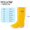 Comemore Autumn Boots Low Heels Rainshoes Couple Men Women High-barrel Waterproof Rain Boot Work Rubber Shoe Long Water Shoes 44