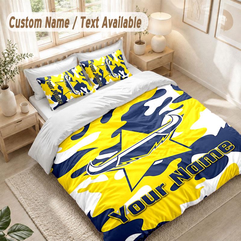 Custom Name Bedding Set 3 PiecesNorth Queensland Cowboys Print Duvet Cover + 2 Pillowcases Soft Bed Decor
