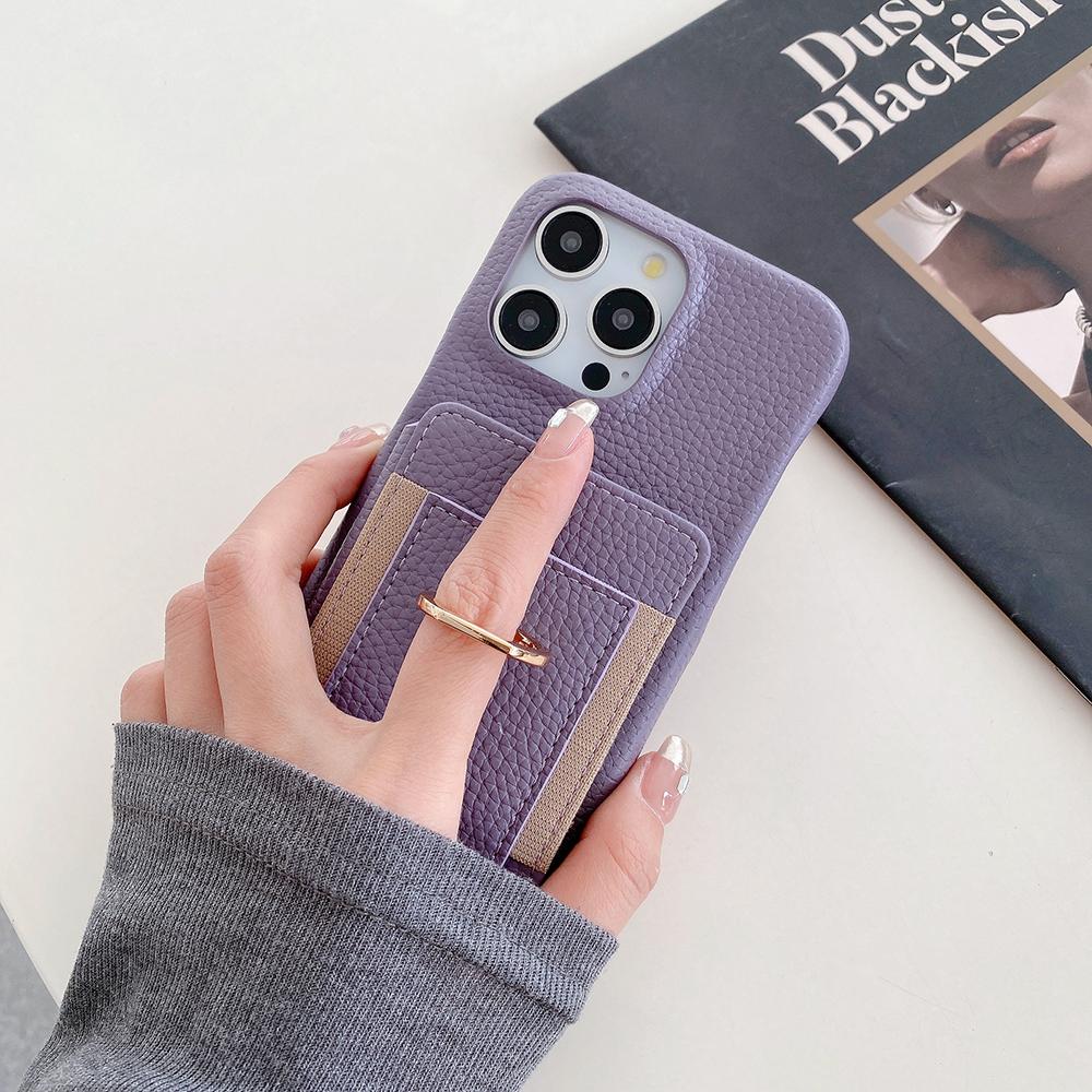 Чехол для iPhone 16 Pro с отделениями для карт, подставкой, задней крышкой из ПУ кожи с кольцом-держателем, ремешком на запястье