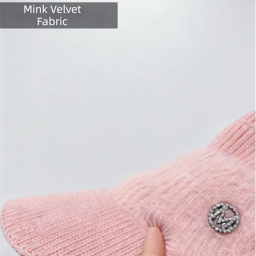 Warm Knitted Hat Thickened Ponytail Hat Fashion Winter Hat  for Women