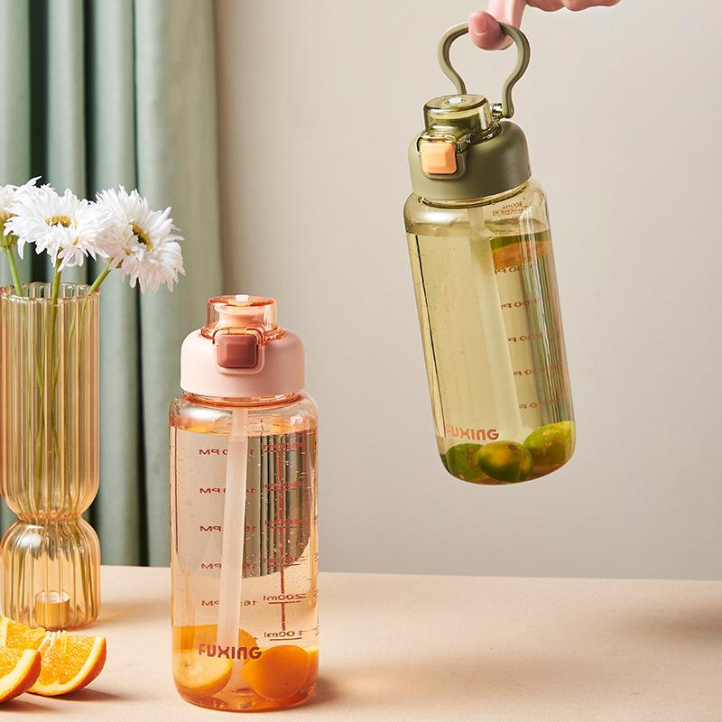 700 мл/800 мл спортивная бутылка для воды с соломинкой, пластиковая прозрачная бутылка для мужчин, для летнего кемпинга, пешего туризма, уличная посуда для напитков