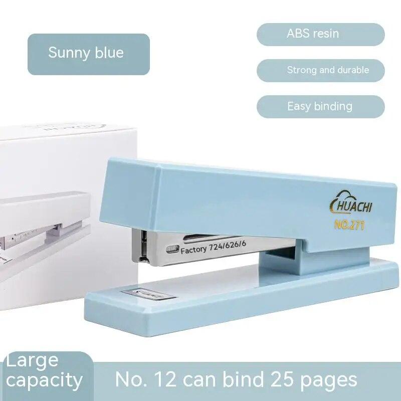 Fashion Stapler Desk Binding Binder Book Durable Paper Stapling Fashion Colors School Supplies Stationery Office Accessories