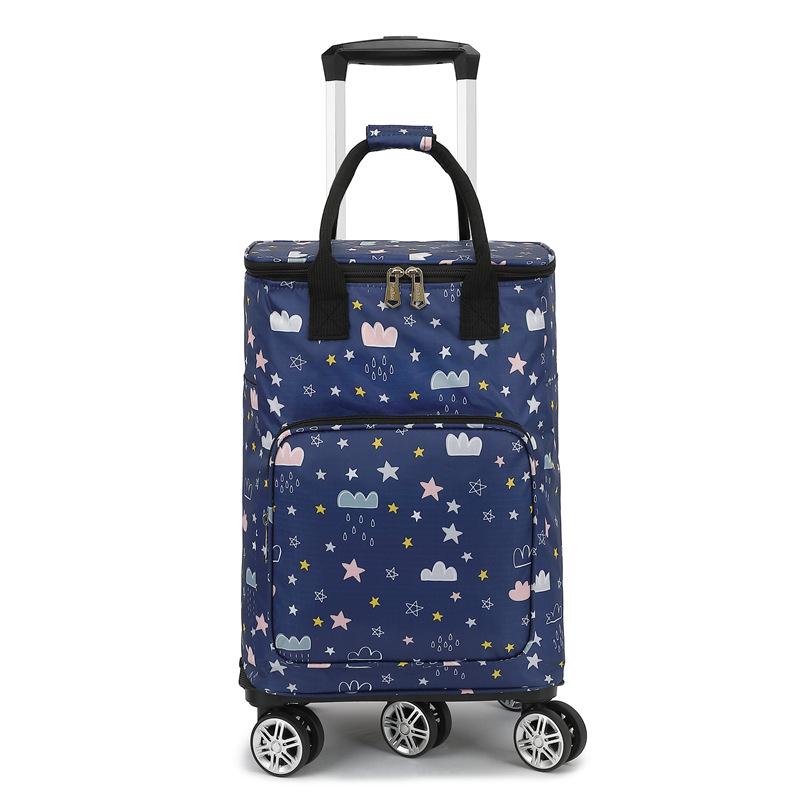 Складная Портативная Тележка для Продуктов с Сумкой - Бытовая Тележка для Супермаркета