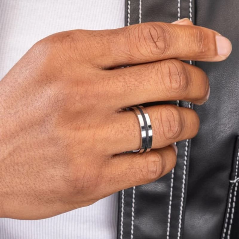 PIG & HEN Nabak 6 Ring - Navy X Silver