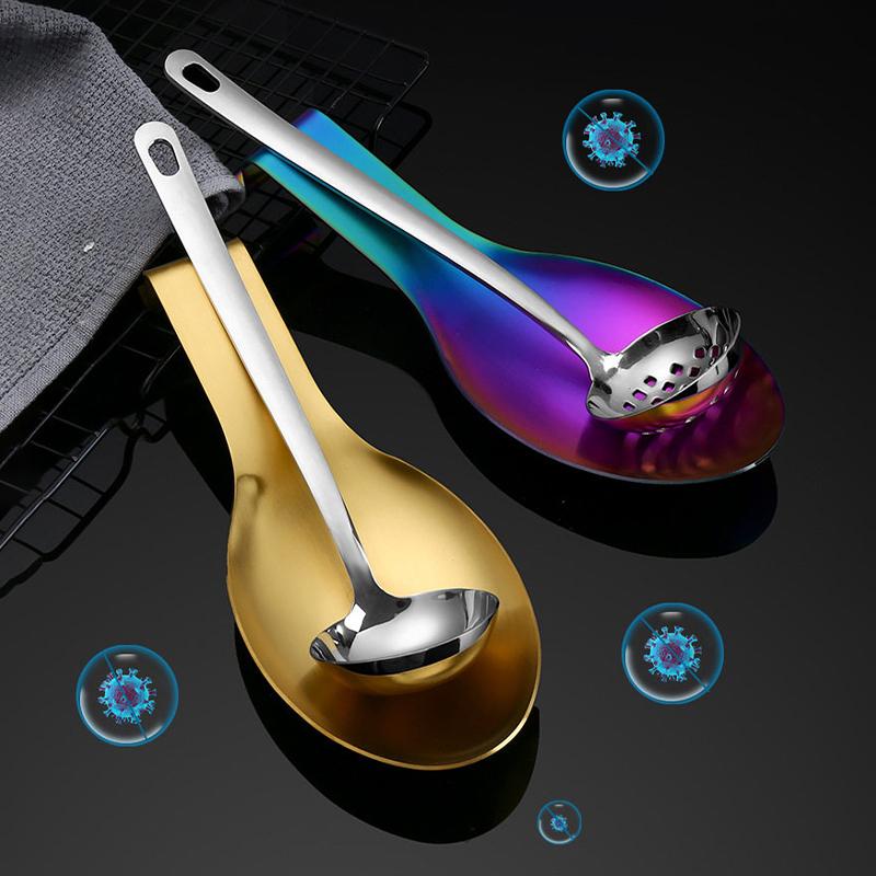 Large Stainless Steel Spoon Holder Heat Resistant Stable Base for Cooking Coffee Table Kitchen