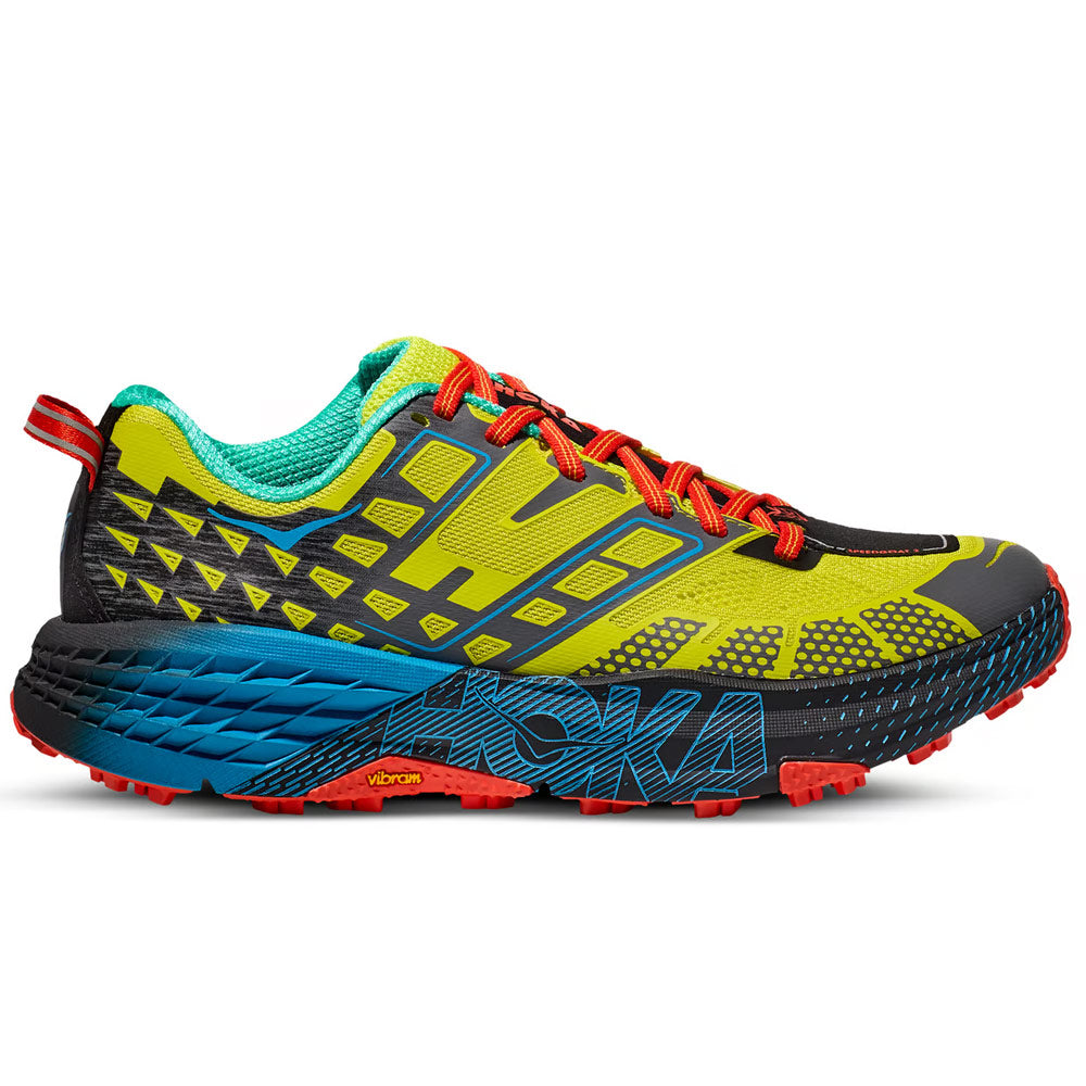 Кроссовки HOKA Speedgoat 2 Low Citrus Blue Unisex, желтые, Hoka-Citrus, Hoka-Blue 1162710-HSH