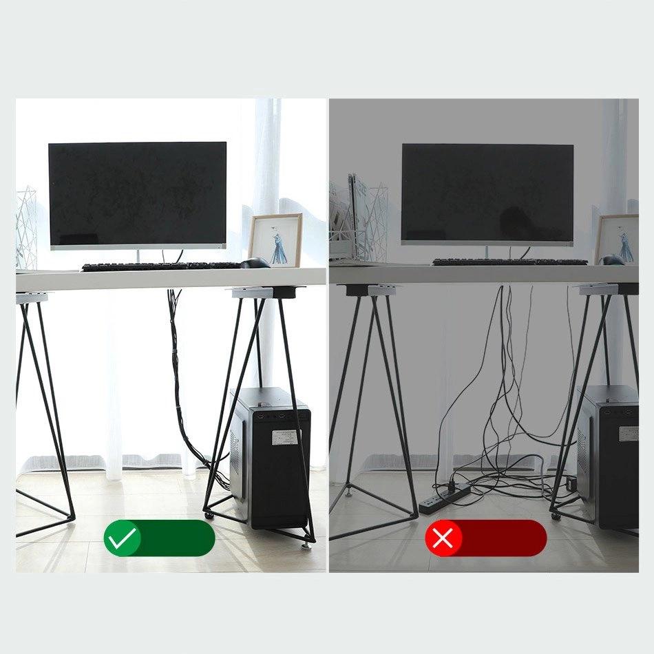 Baseus Rainbow Circle Hook And Loop Straps - Velcro Tape, Velcro Cable Organizer 3M Black (Acmgt-F01)