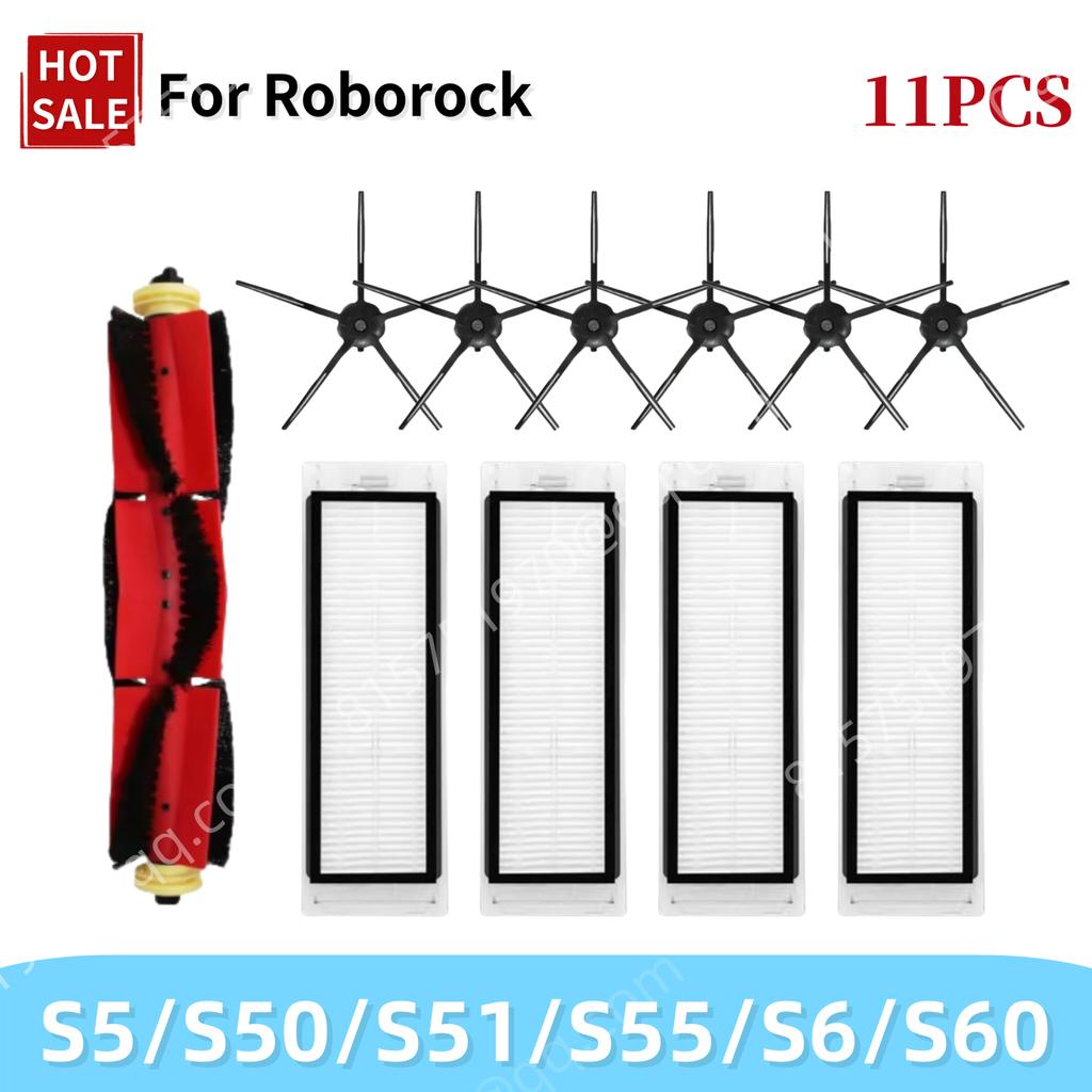 For Roborock S5 S50 S51 S55 S6 S60 S6 Pure Vacuum Cleaner Accessories HEPA Filter Mop Cloth Side Main Brush Spare Parts