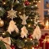 Delicate Christmas Tree Feather Pendant Plastic Christmas Hanging Decoration  Window Decor