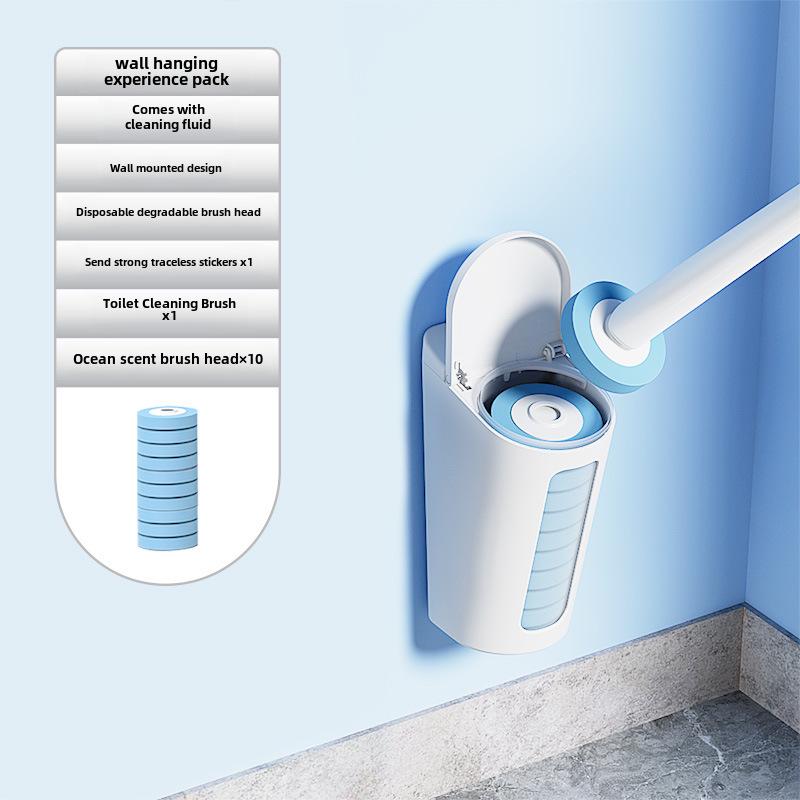 Одноразовая настенная щетка для чистки ванной комнаты со сменными головками