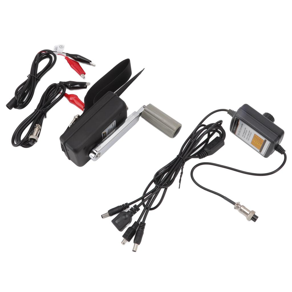 Hand Crank Generator Portable High Efficiency 30W Small Black Generator for Outdoor Emergency