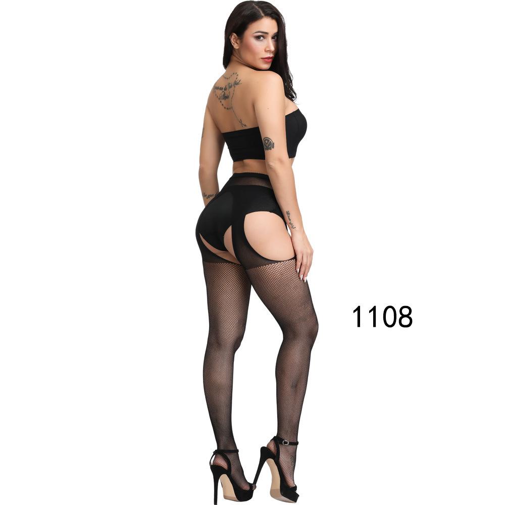 High-End Sexy Lingerie Fishnet Stockings with Non-Slip Garter, Nurse & Stewardess Style