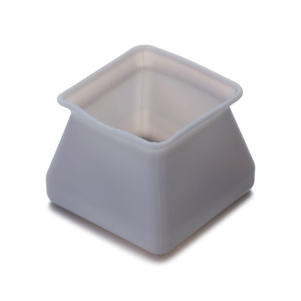 New Small Large White Grey Silicone Chair Leg Caps Table Cover Square