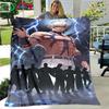 Горячая игра The King of Fighters Плед с рисунком Фланелевый тонкий плед Портативный для дома, путешествий, офиса, перекуса на обед Подарок на день рождения