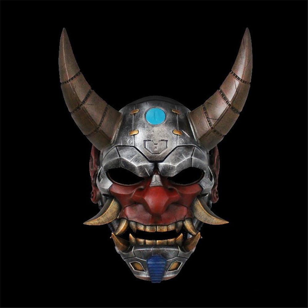 Mechanical Style Hannya Mask Prop With Resin Material For Christmas And Halloween Party Events