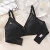 Middle Aged and Elderly Women's Underwear In Large Size Four Seasons Full Cup No Steel Rim Bra Gather and Collect Secondary Breast Bra