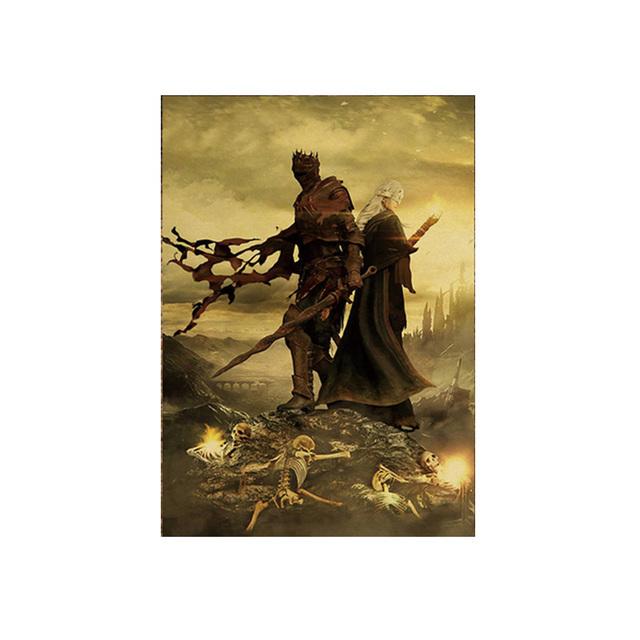 Современный игровой постер, украшение Темных душ на холсте, настенные художественные постеры и принты, произведения искусства для комнаты мальчика, дома, Куадрос, без рамки