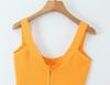 Французское Ретро Вязаное Мини-Платье Без Рукавов - Милое, Эластичная Талия, Однотонное для Женщин
