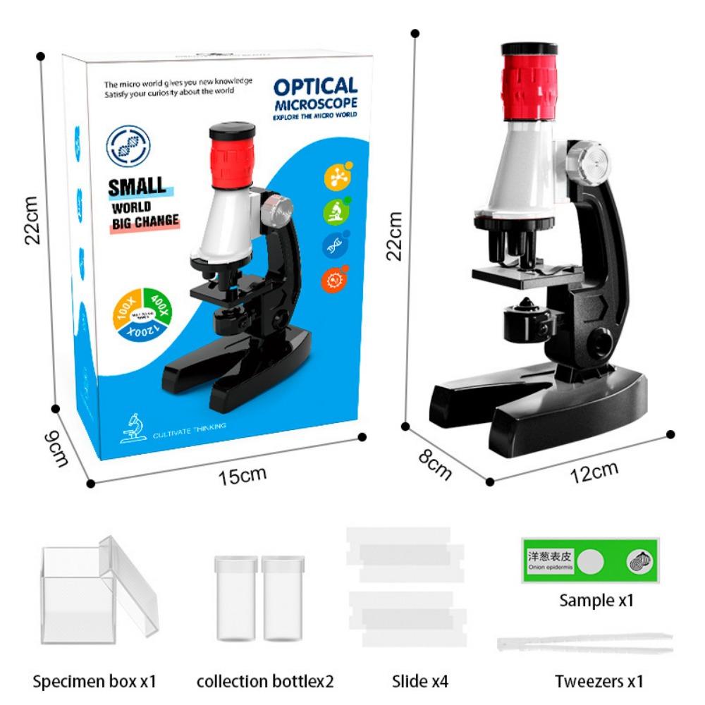 HD Children Microscope Kit Adjustable Child Biological Microscope Toy  Children Gift