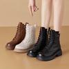 Зимняя обувь, женские ботинки, нескользящие женские зимние ботинки большого размера, теплые женские ботильоны из натуральной кожи