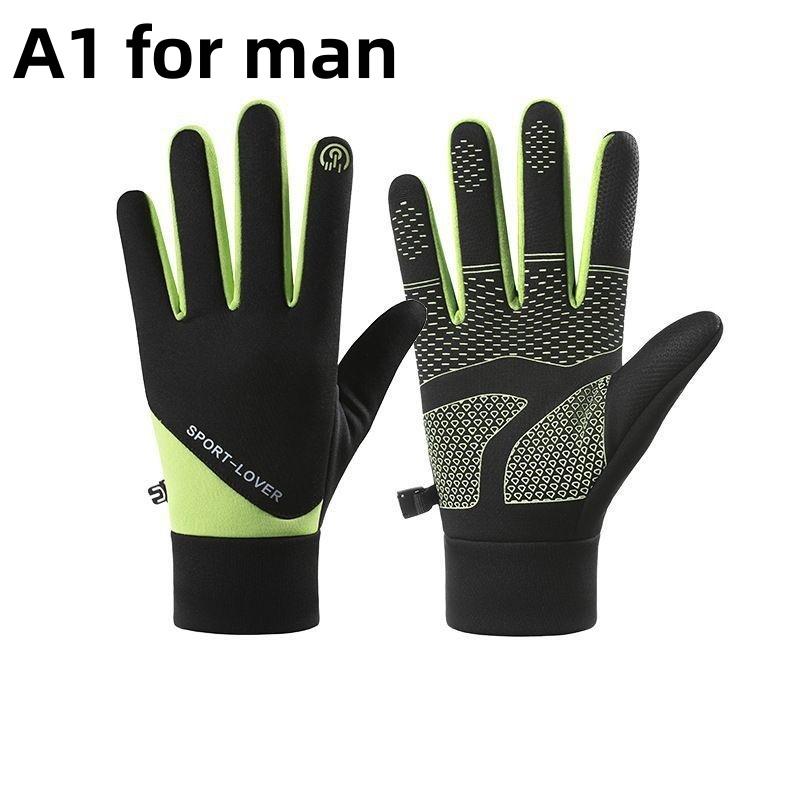 Осень Зима Уличные Велосипедные Перчатки Тренажерный Зал Фитнес Спорт Бег Теплые Сенсорные Нескользящие Перчатки Мотоциклетные Перчатки