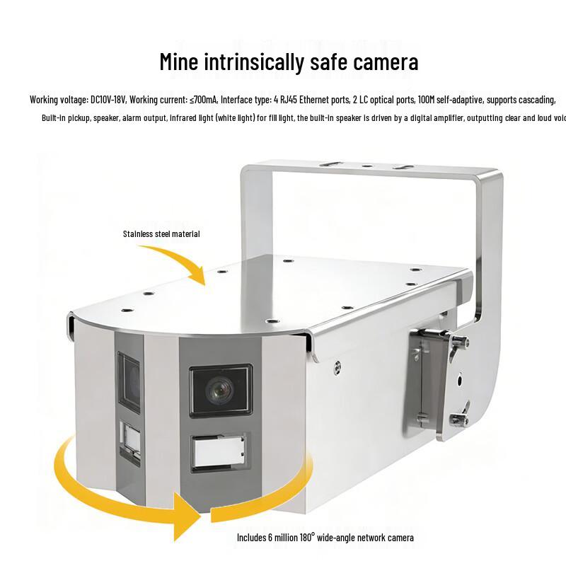 YUSHITONG KBA12(A) 6MP 180° Wide-Angle Mining Intrinsic Safety Network Camera (CN version)
