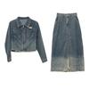 Trendy 2025 Spring Denim Jacket & Skirt Set - LU8928