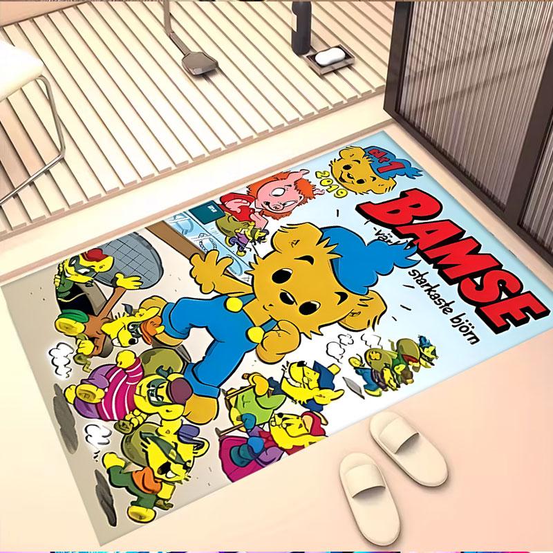 Bamse Print Rug, Washable Floor Carpet, For Entryway Dorm Laundry Room Office Study, Home Decor Birthday Christmas Gift