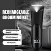 3-in-1 Body Hair Trimmer Digital Display No-Nick Waterproof Rechargeable Hair Shaver Nose Hair Trimmer Body Grooming Tool