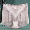 Женские кружевные трусики, сексуальные сетчатые прозрачные трусы с высокой талией, мягкое эластичное хлопковое нижнее белье