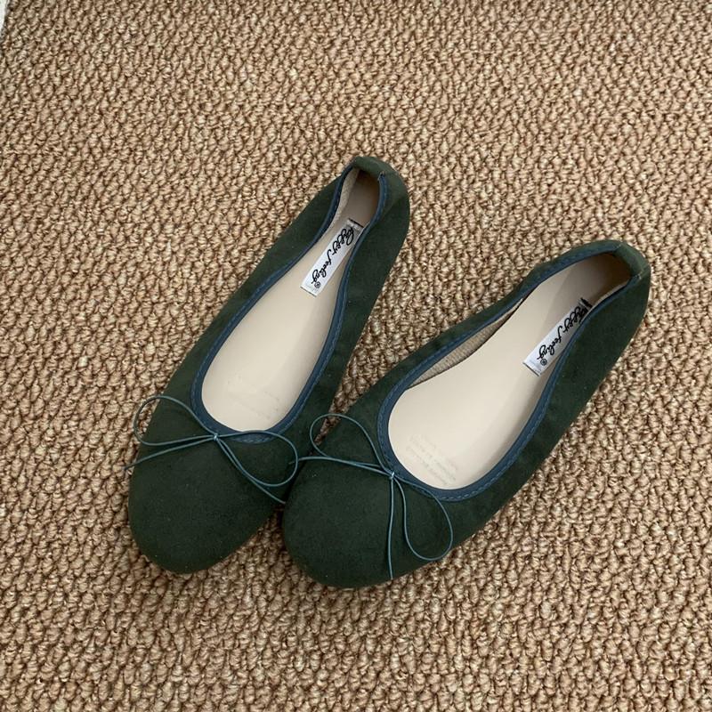 Fashion Bailamos Spring New Women's Round Toe Vintage Flats Soft Loafers Comfortable Leather Ballet Shoes Female Dress Shoes Mujer