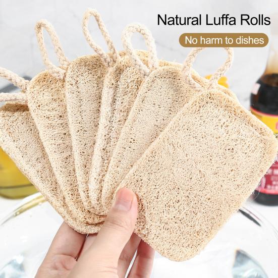 Скруббер для посуды из люфы, удобная тряпка для мытья посуды, быстросохнущая чистящая подушечка для люфы для домашней кухни