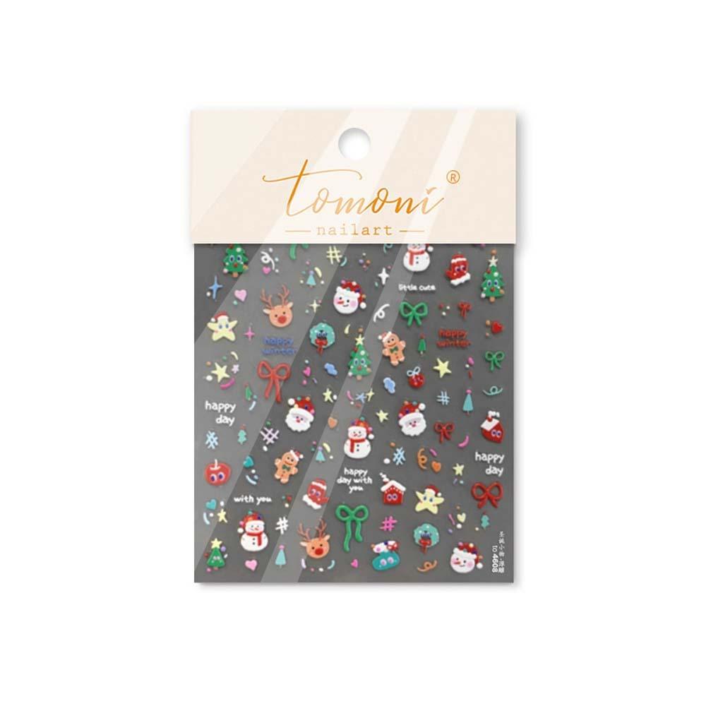 5D Рождественская наклейка для ногтей, ракушка, свет, рождественское украшение для ногтей, рождественская наклейка для ногтей, маникюрный салон